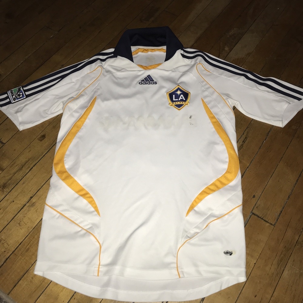 LA Galaxy adidas Soccer Jersey White David‎ Beckham